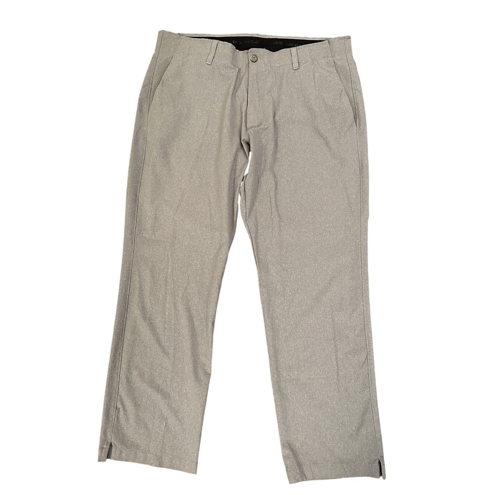 Under Armour Golf Pants Men 40/32 Grey Heathered Performance Trousers